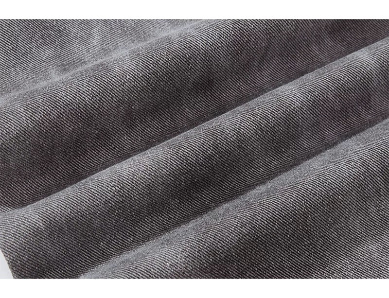 Men’s Smoke Washed Vintage Jeans – Distressed American Street Denim Pants B0066