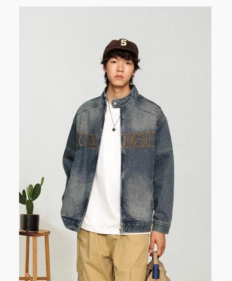 American Utility Work Jacket – Vintage Streetwear Cotton Coat for Men T0031