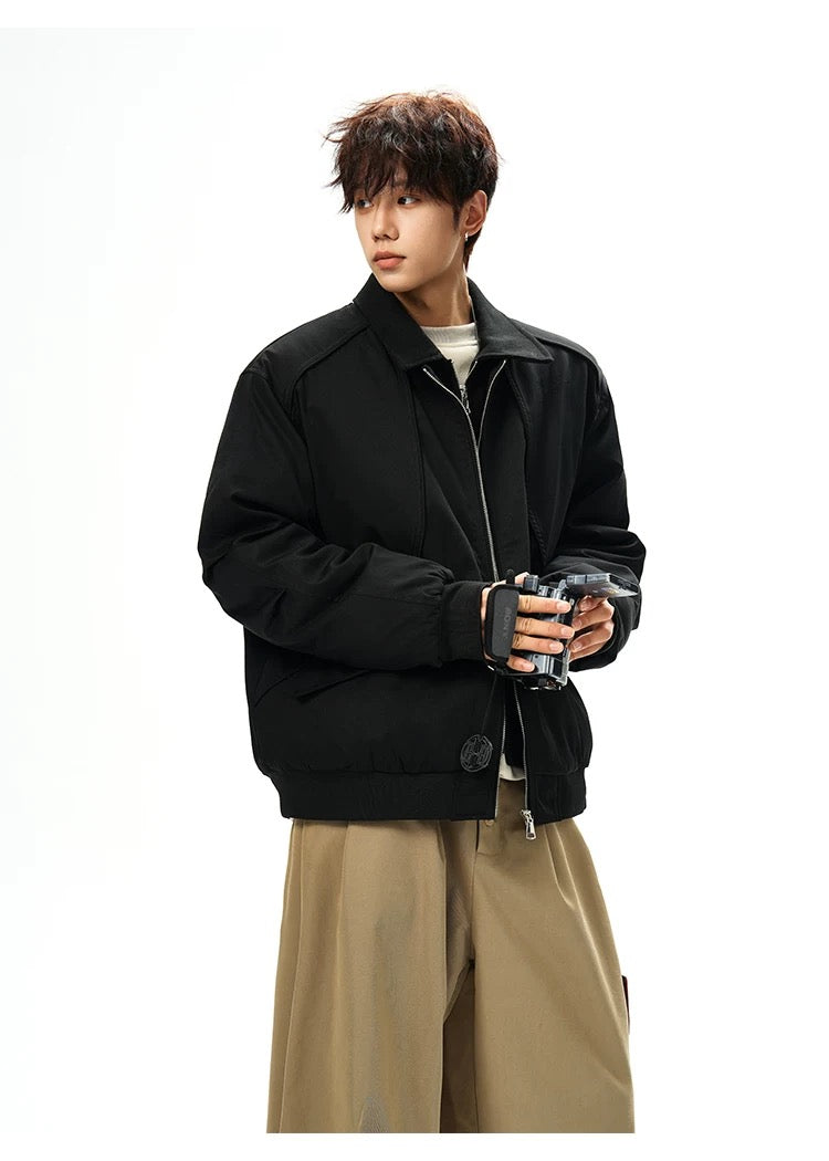 Men’s Designer Contrast Splice Lapel Jacket T0252