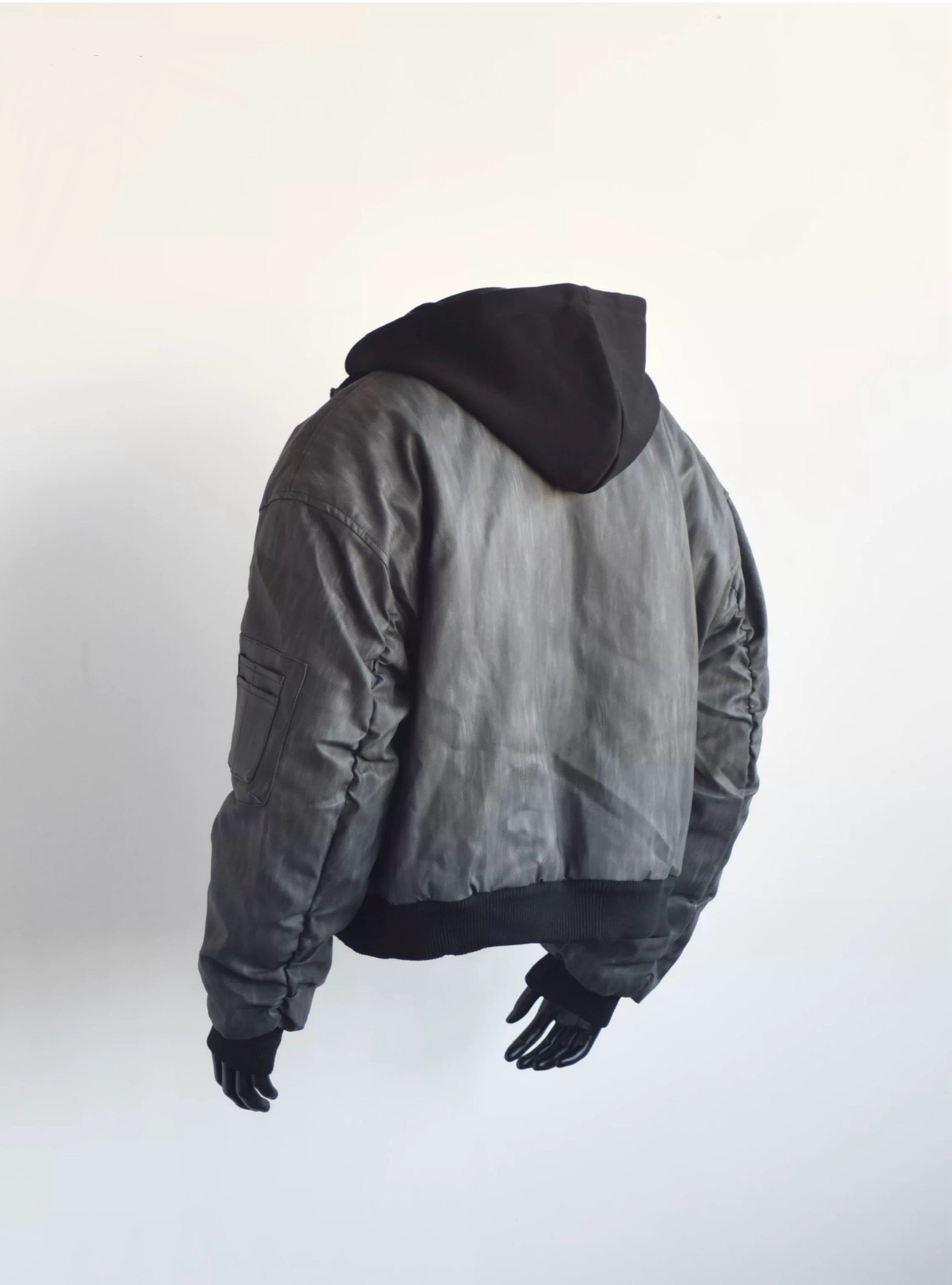 [HFB] DOUBLE-LAYER HOODED BOMBER JACKET T0163