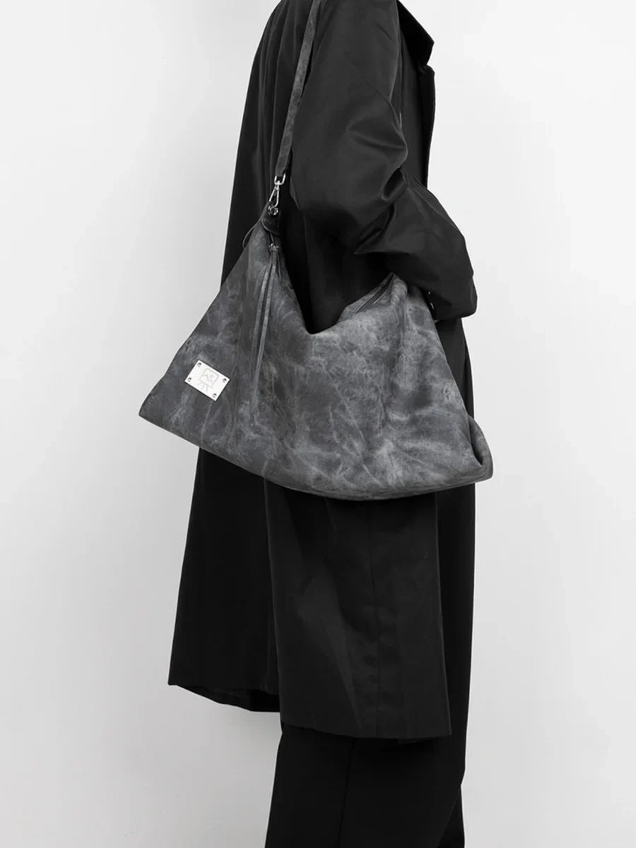 [LUCKYSTUDIO]LARGE SOFT LEATHER SHOULDER CROSSBODY BAG A0038