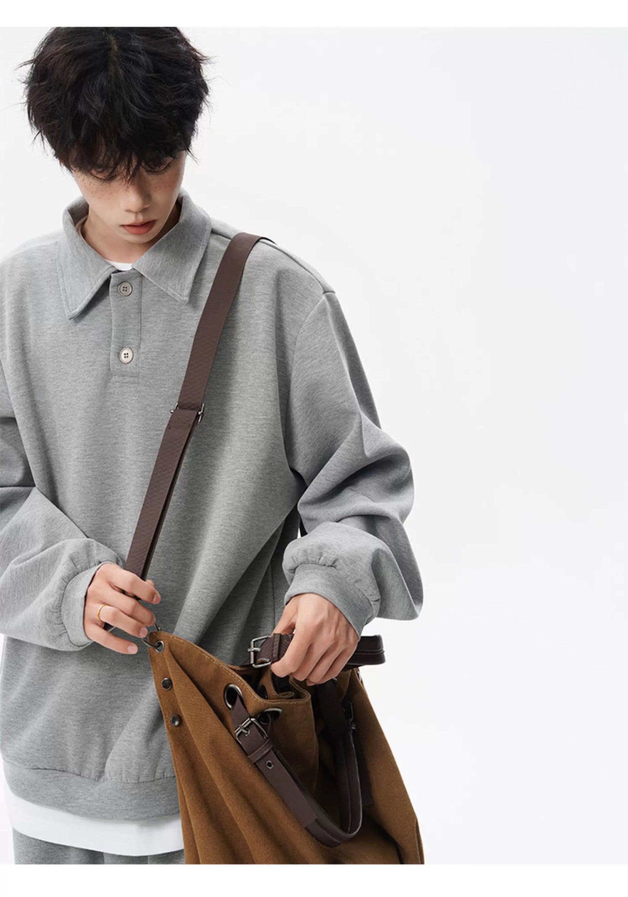 Vintage American Shawl Collar Pullover Hoodie – Retro Loose Fit Streetwear Sweatshirt S0040