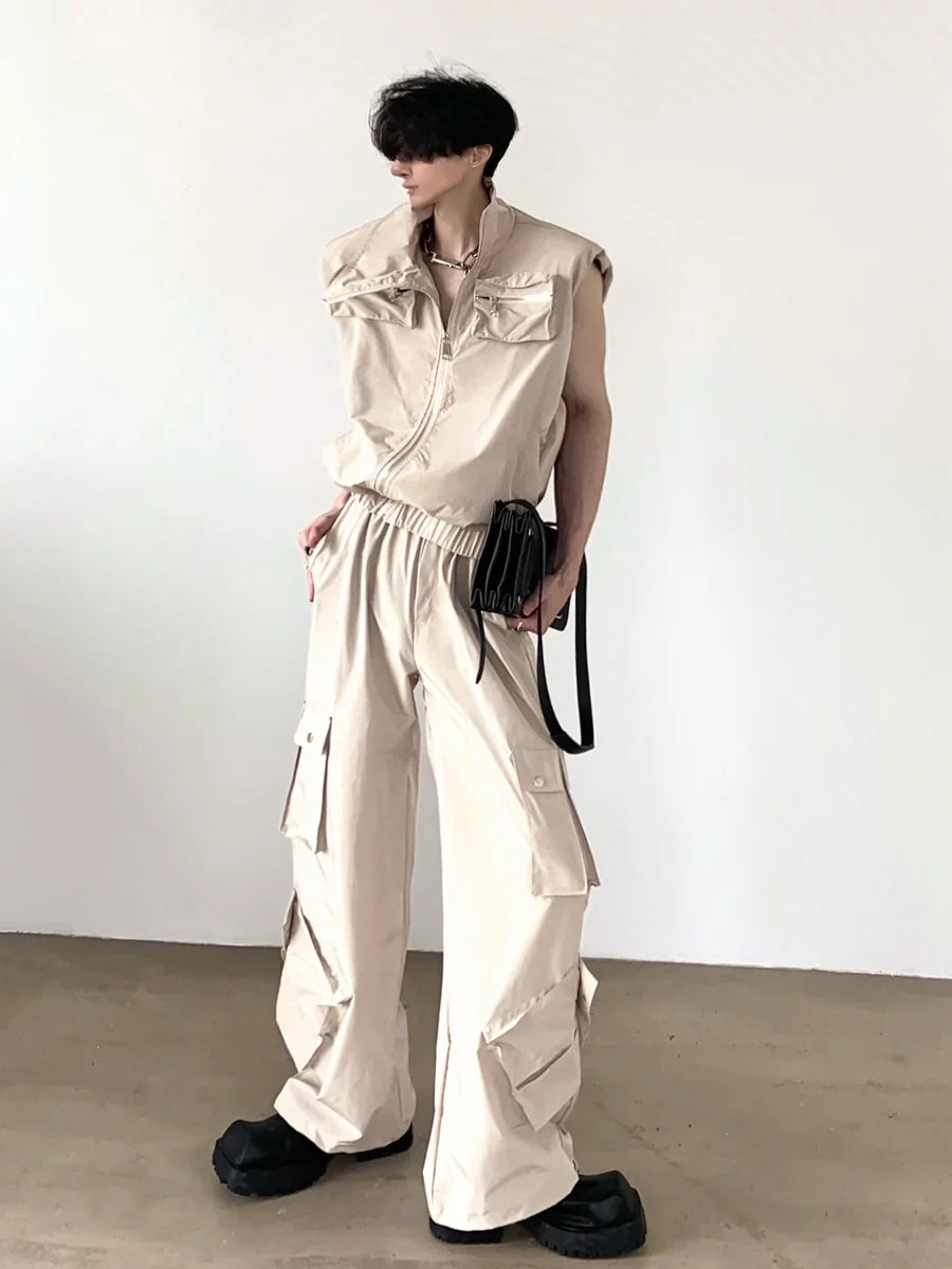 [AUTUMNWIND] WORK MEN'S SUMMER TOPS + BOTTOMS S0061