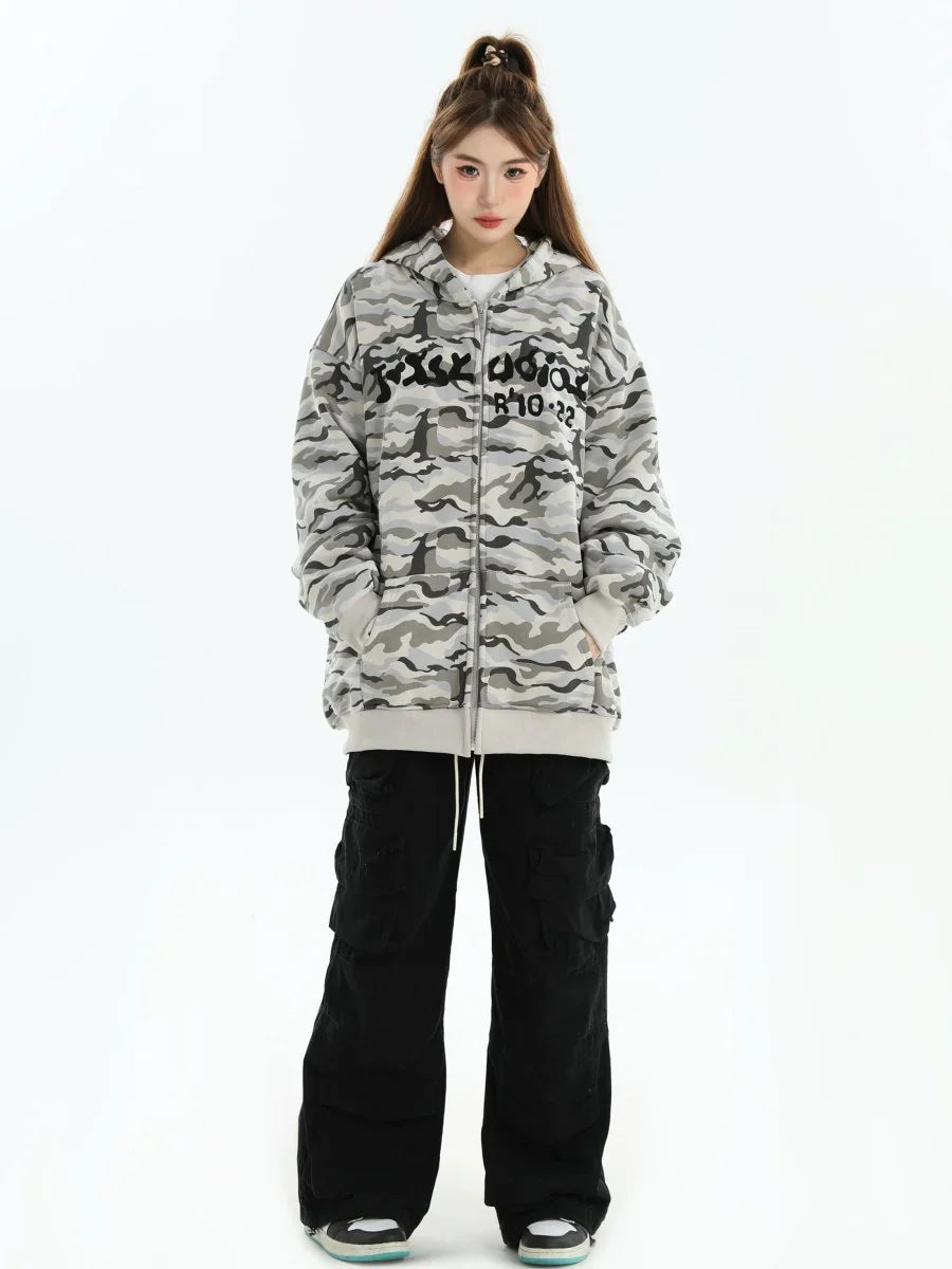 [INSstudios] FULL PRINT CAMOUFLAGE JACKET T0095