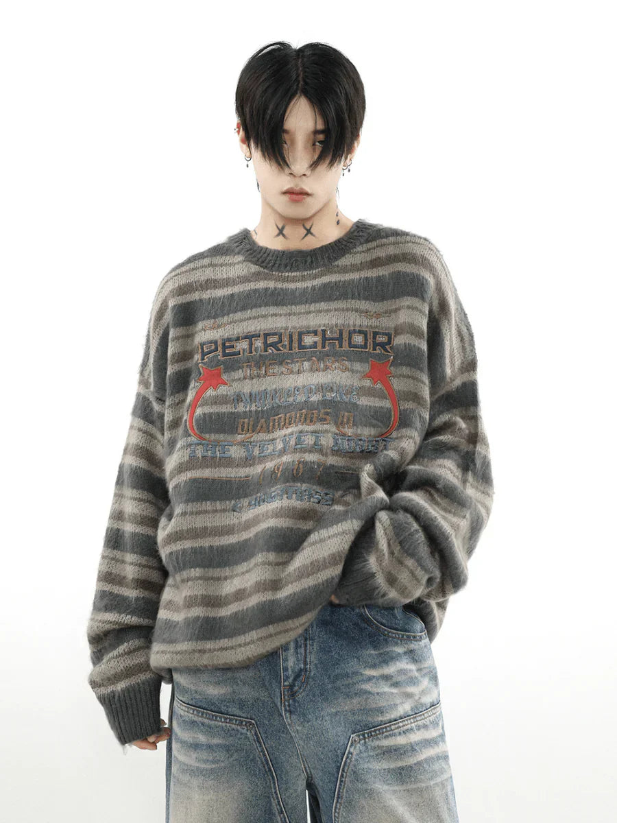[MRNEARLY] ROUND NECK PULLOVER SWEATER S0185