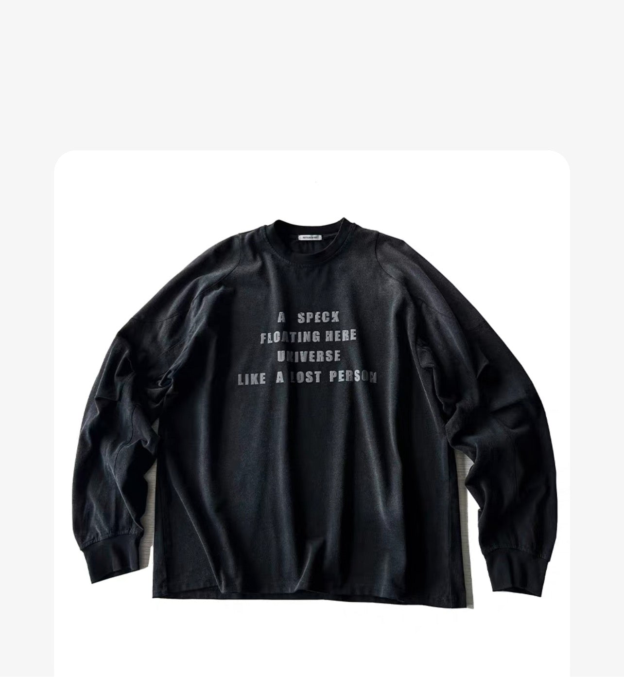 Camiseta vintage de manga larga desgastada y lavada para hombre, de algodón con cuello redondo y estampado abullonado de principios de otoño, T0018