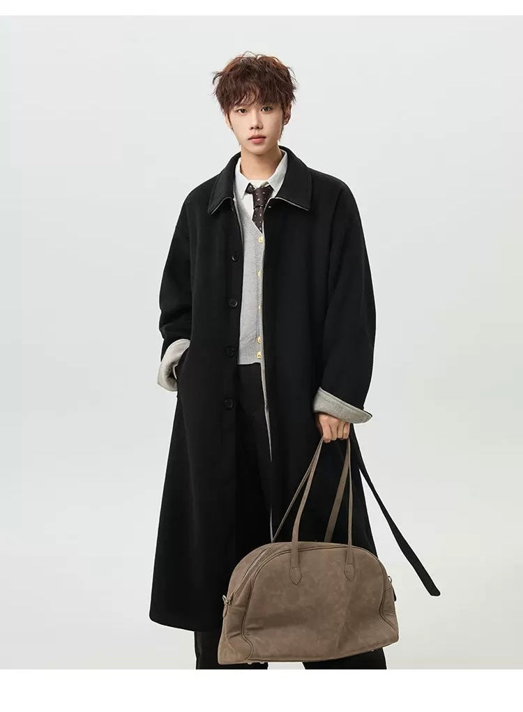 Abrigo de lana de oveja premium para hombre T0250