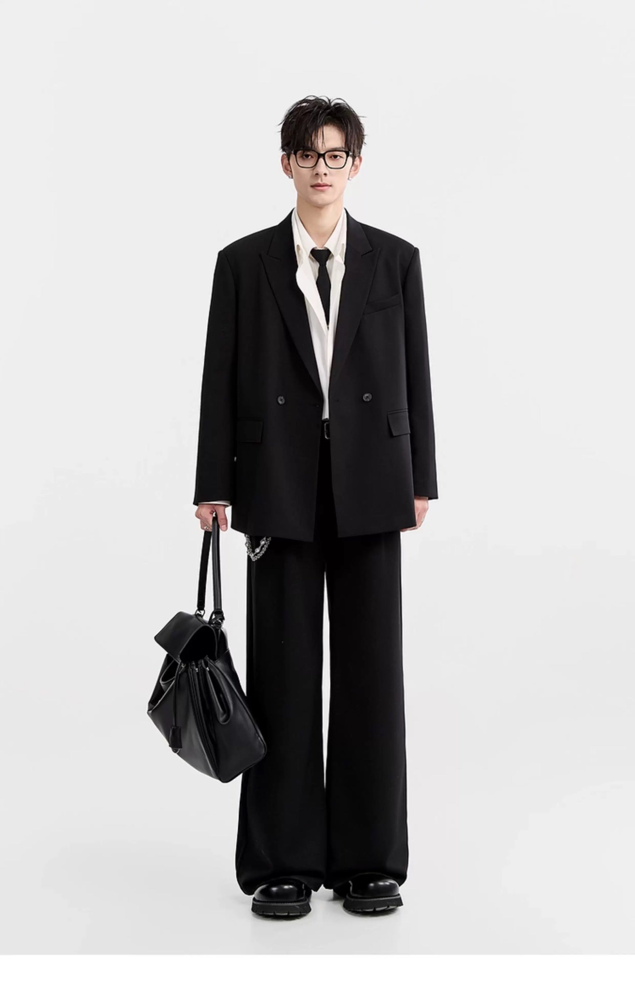 Blazer de lana Tencel Premium - Chaqueta informal de gran tamaño y botonadura sencilla para hombre, para todas las estaciones, T0045