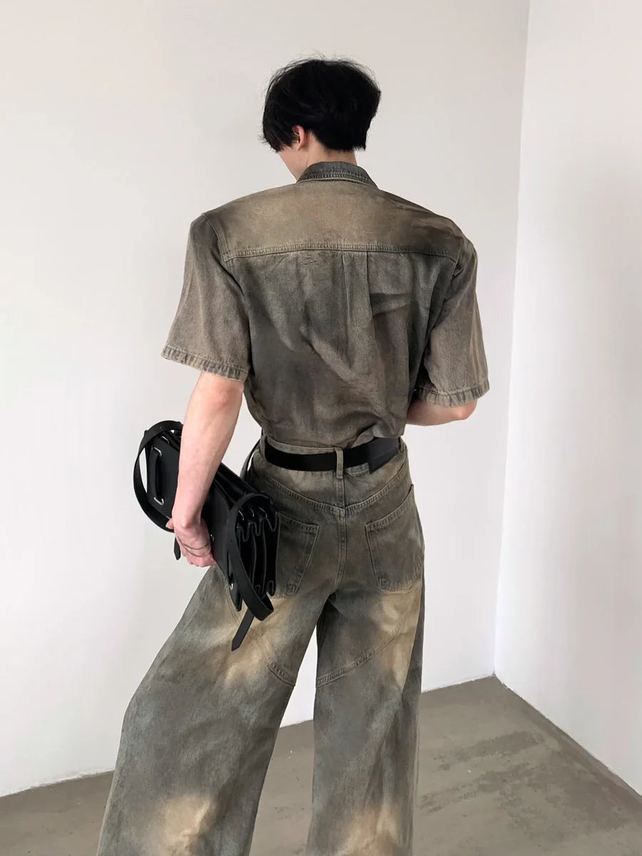 WASHED VINTAGE DENIM TOPS + BOTTOMS S0060