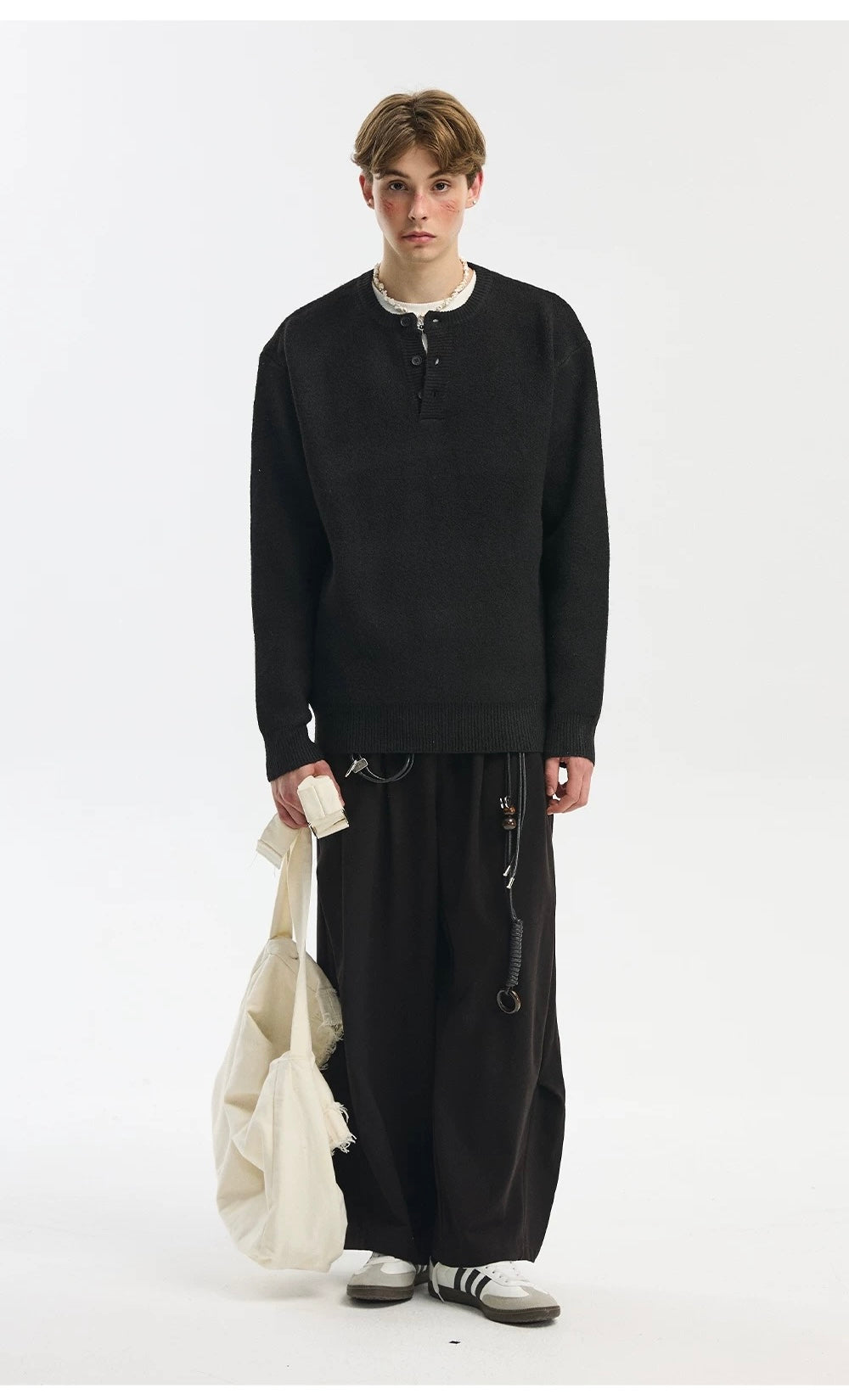 Men’s American Streetwear Loose Knit Sweater S0007