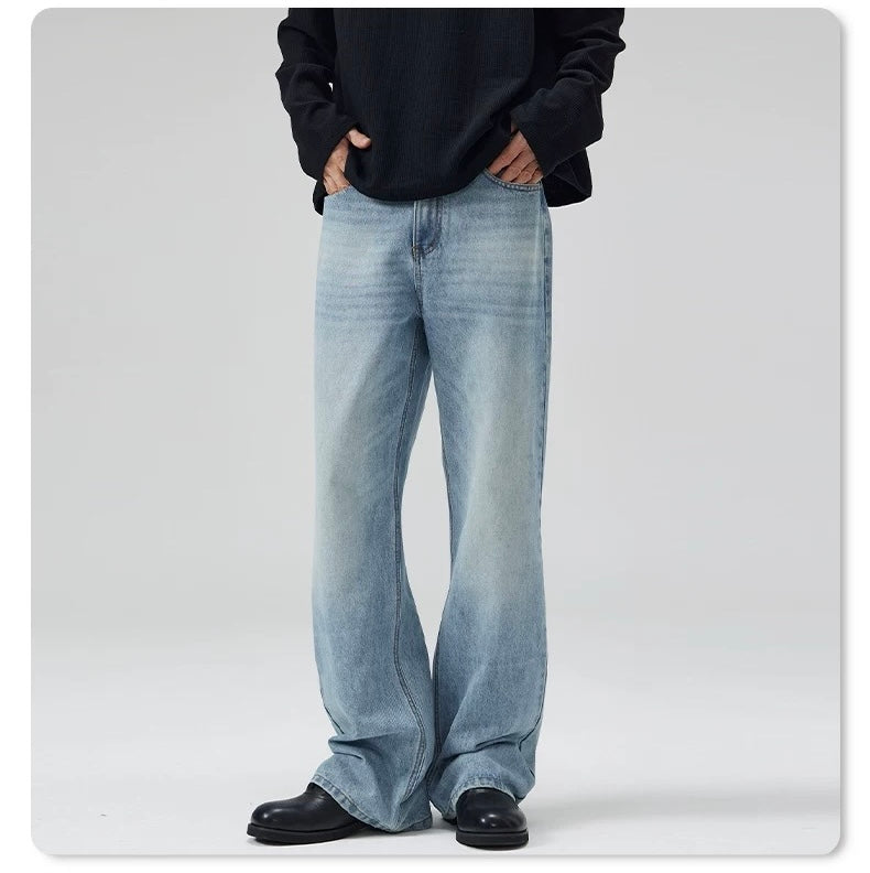 Vaqueros desgastados azul claro para hombre – American Vintage Pantalones vaqueros rectos B0083