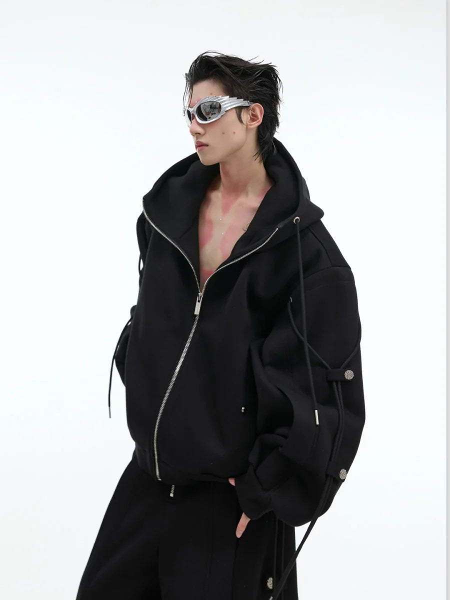 LOOSE HOODED SWEATER JACKET + BOTTOMS S0059
