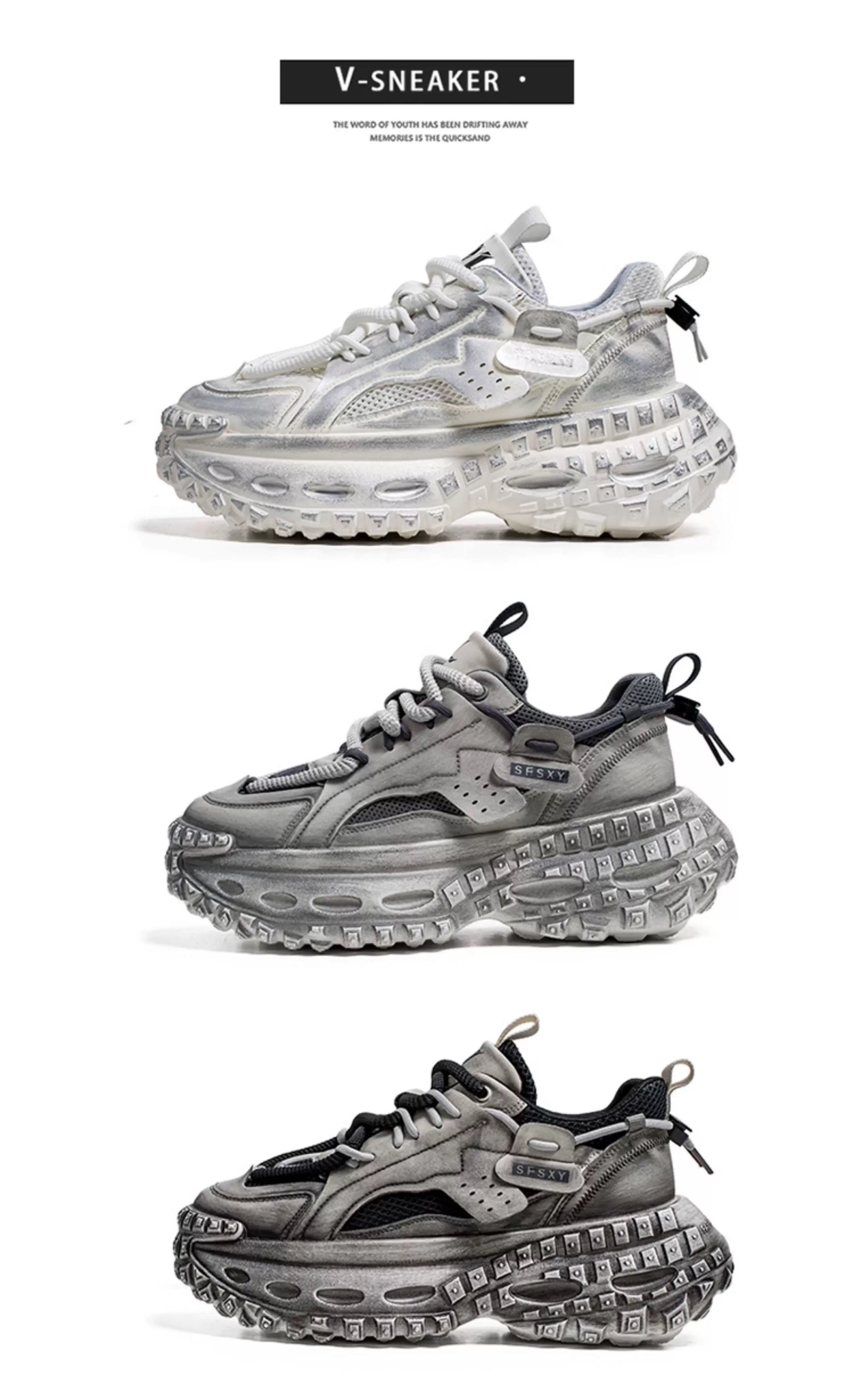 Zapatillas deportivas gruesas para hombre, zapatos de plataforma con suela de neumático, estilo urbano, informales, para correr, 2025