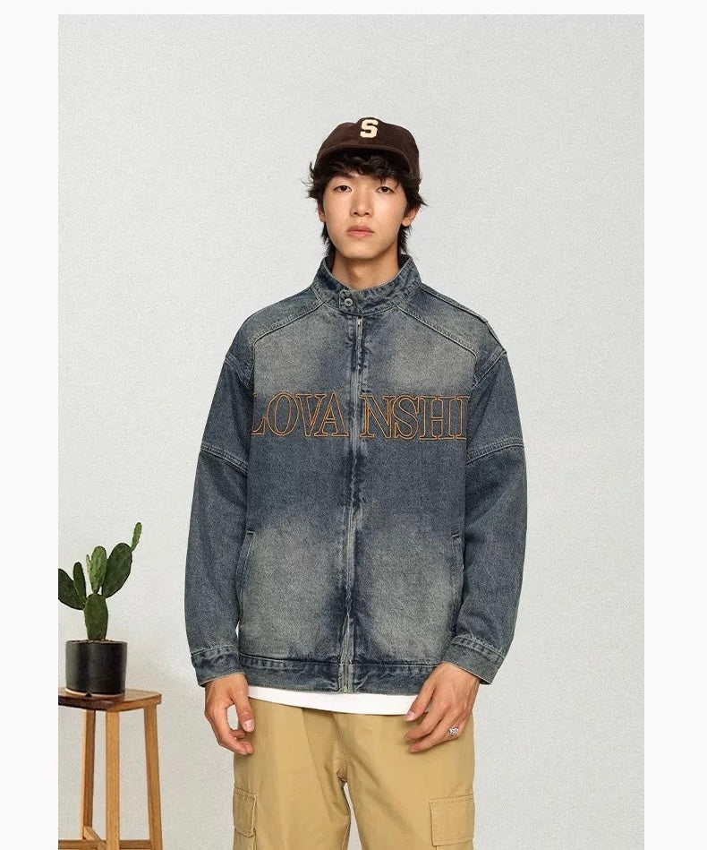 American Utility Work Jacket – Vintage Streetwear Cotton Coat for Men T0031