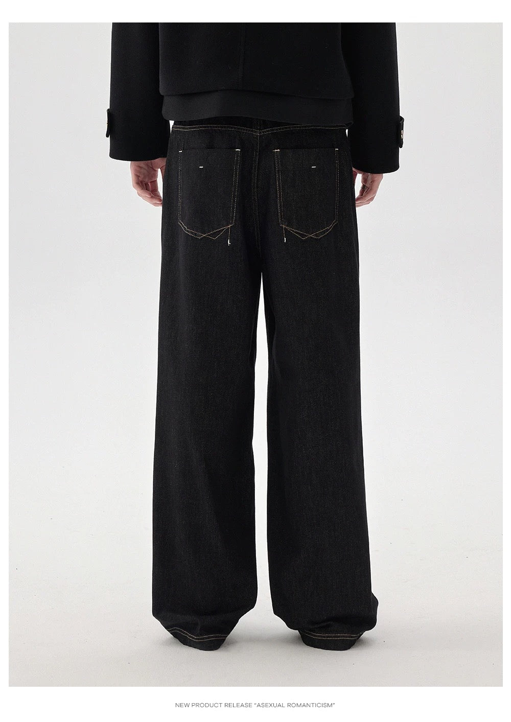 Men’s Vintage American Wide-Leg Denim Jeans B0017