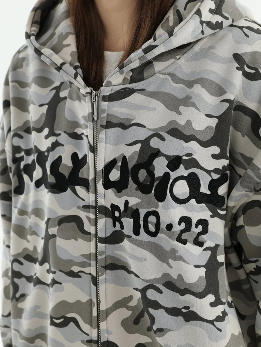 [INSstudios] FULL PRINT CAMOUFLAGE JACKET T0095