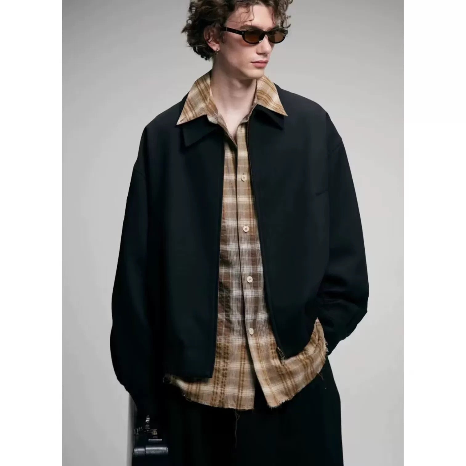 Men’s American Retro Commuter Jacket – Minimal Vintage Street Outerwear T0061