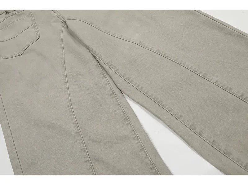 Men’s Vintage American Straight-Leg Cargo Pants – Retro Utility Streetwear Trousers B0045