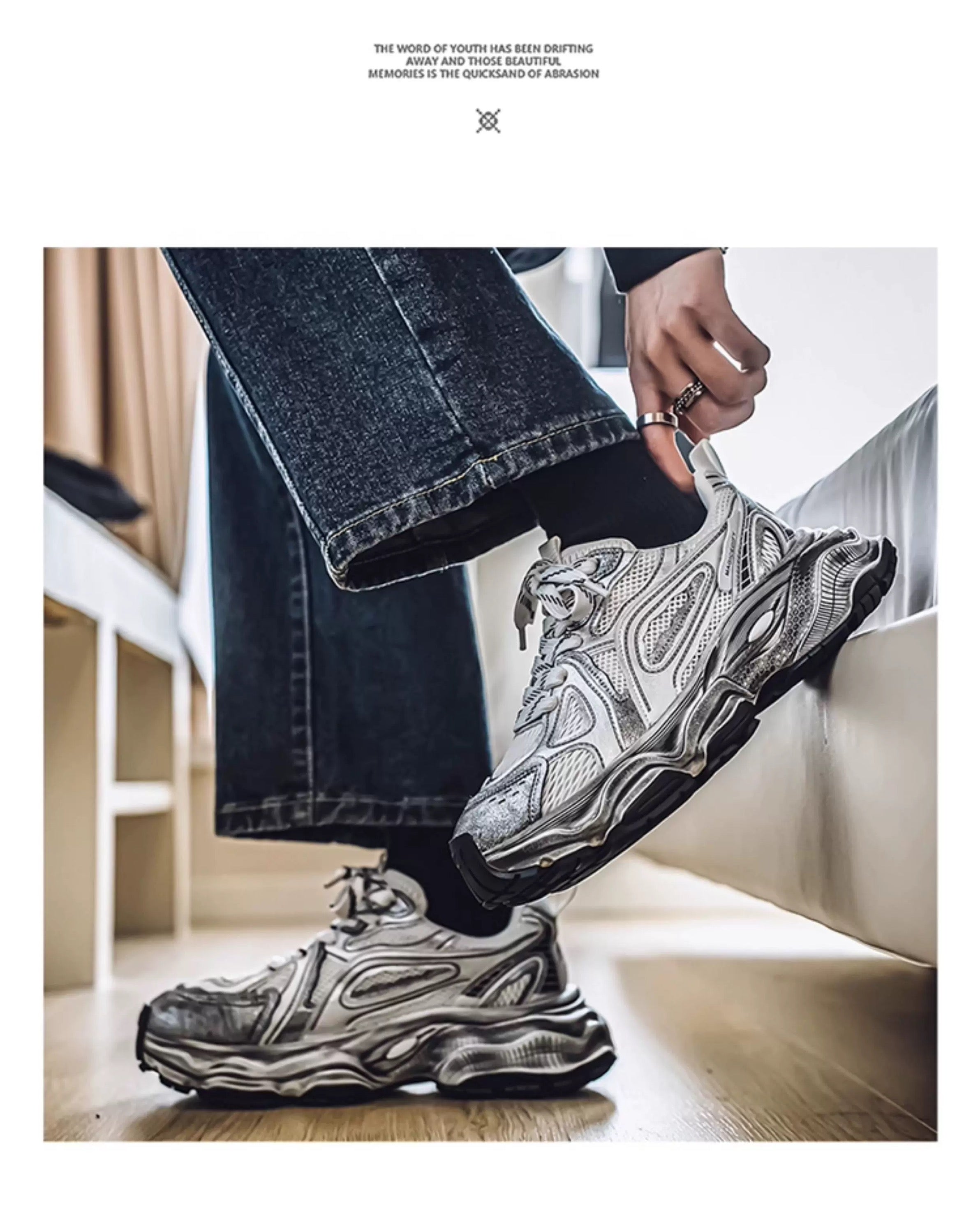 Zapatillas deportivas retro gruesas para hombre, zapatos casuales de moda para papá, zapatillas para correr de suela suave y modernas S0015