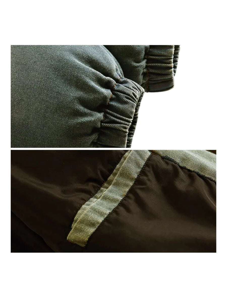 [MRNEARLY] WASHED DENIM DOWN JACKET T0092