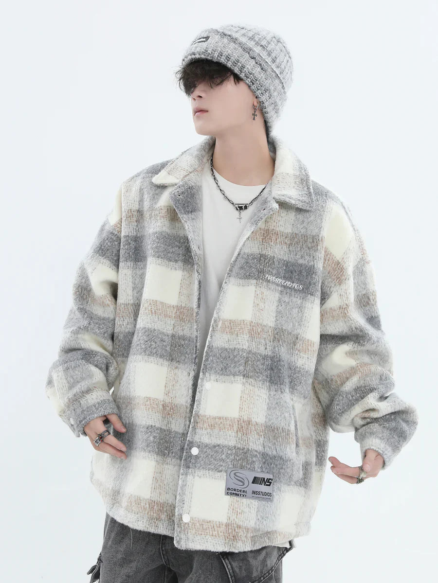 [INSstudios] LOGO LOOSE LAPEL JACKET S0067