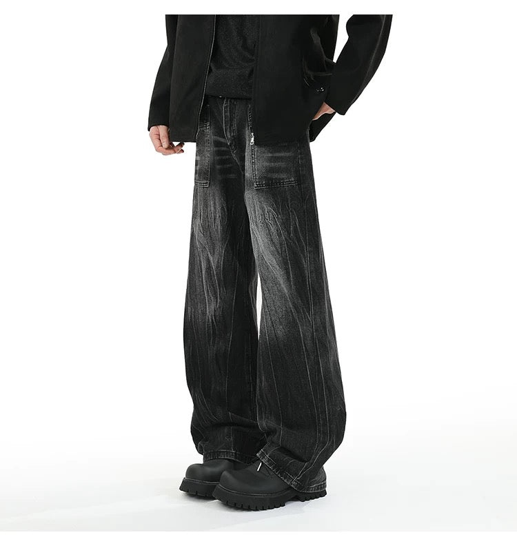 Vaqueros de calle americanos: pantalones holgados vintage B0039