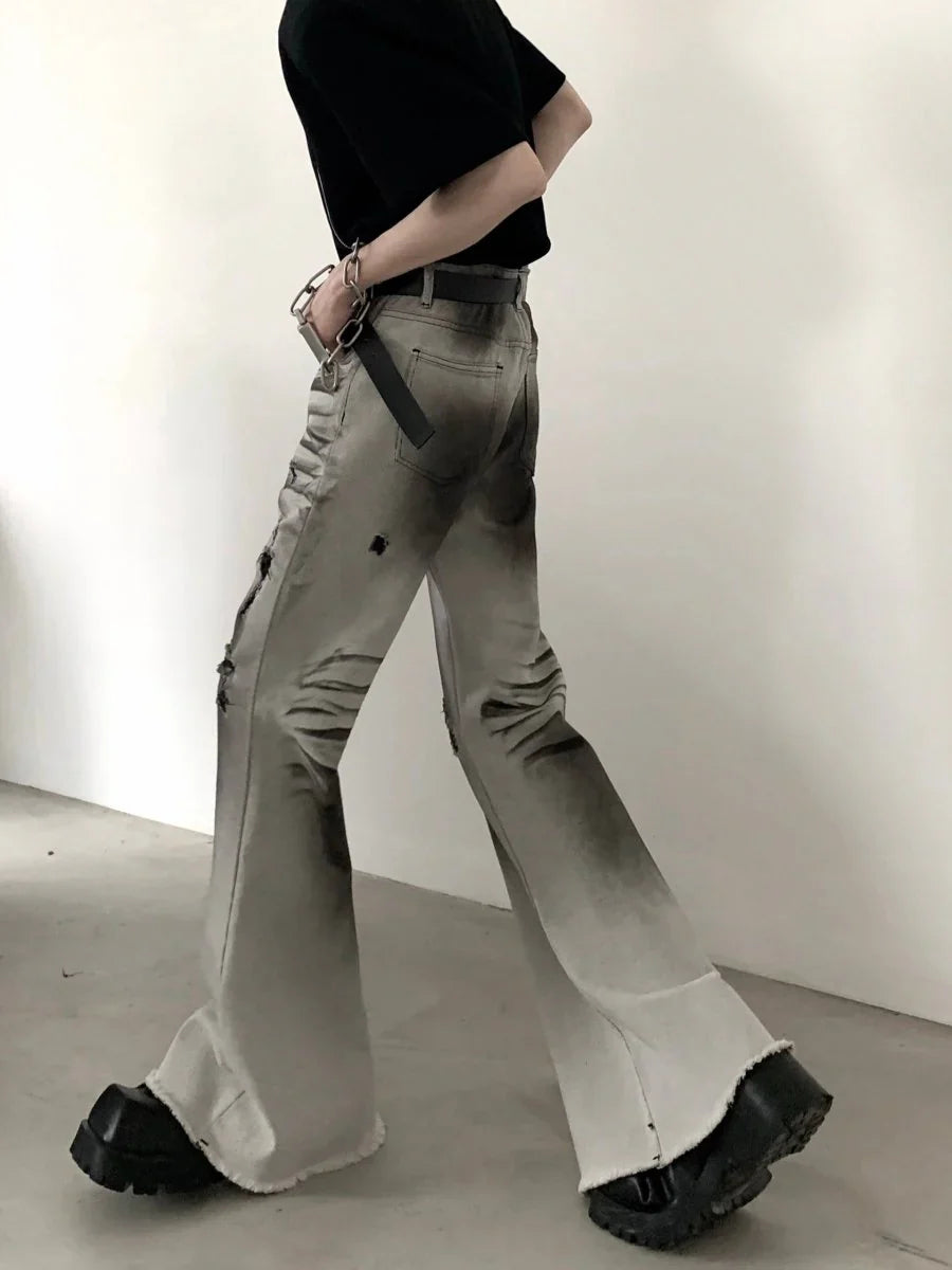 BLACK AND WHITE JEANS B0166