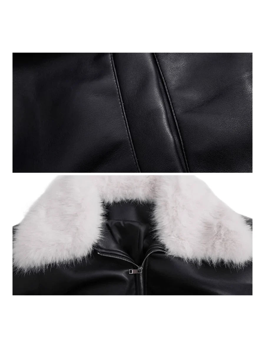 COTTON LEATHER JACKET T0090