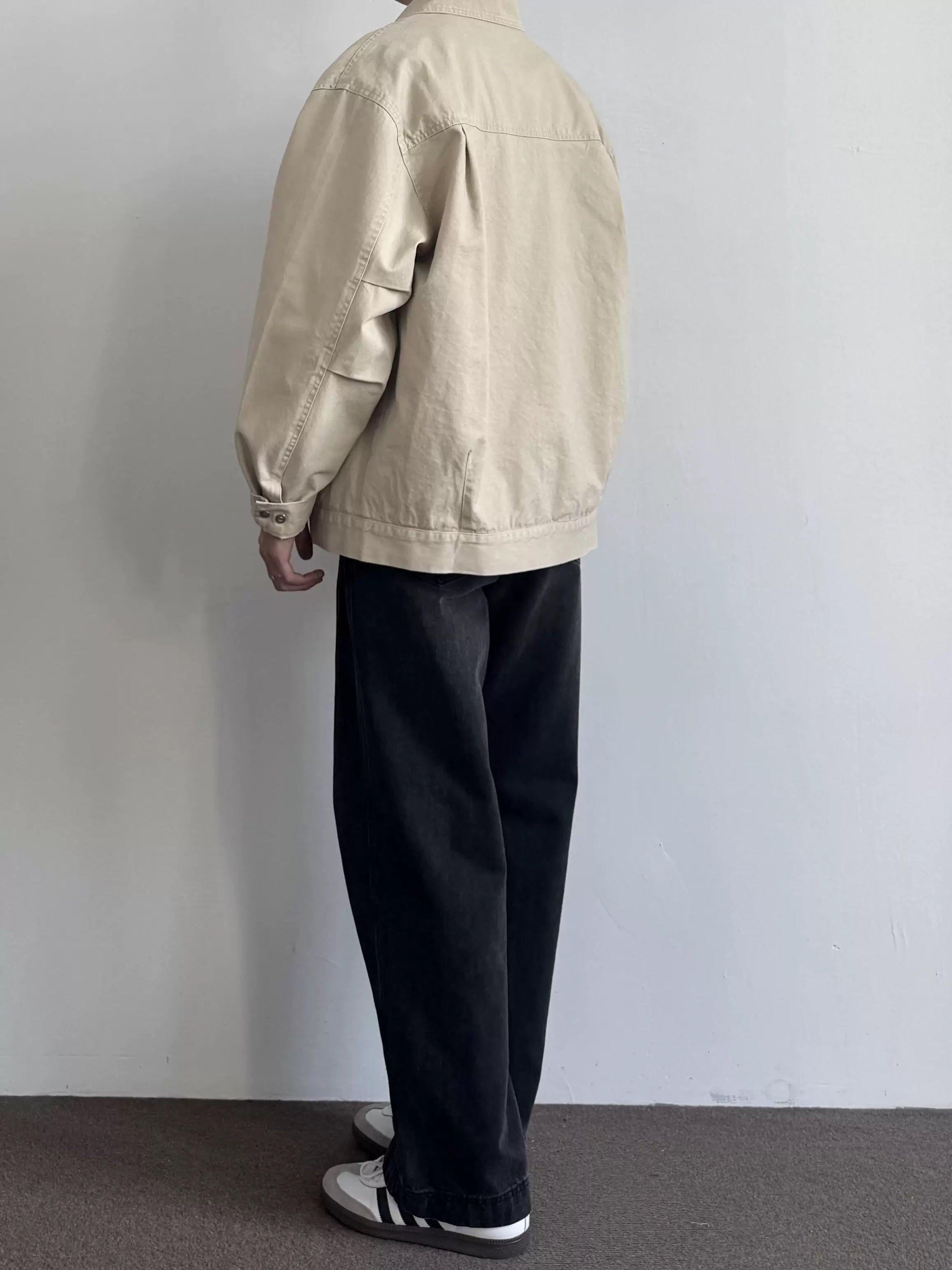 Cotton Workwear Jacket - Relaxed Oversized Fit with Four-Pocket Design (Spring Unisex Collection) T0034