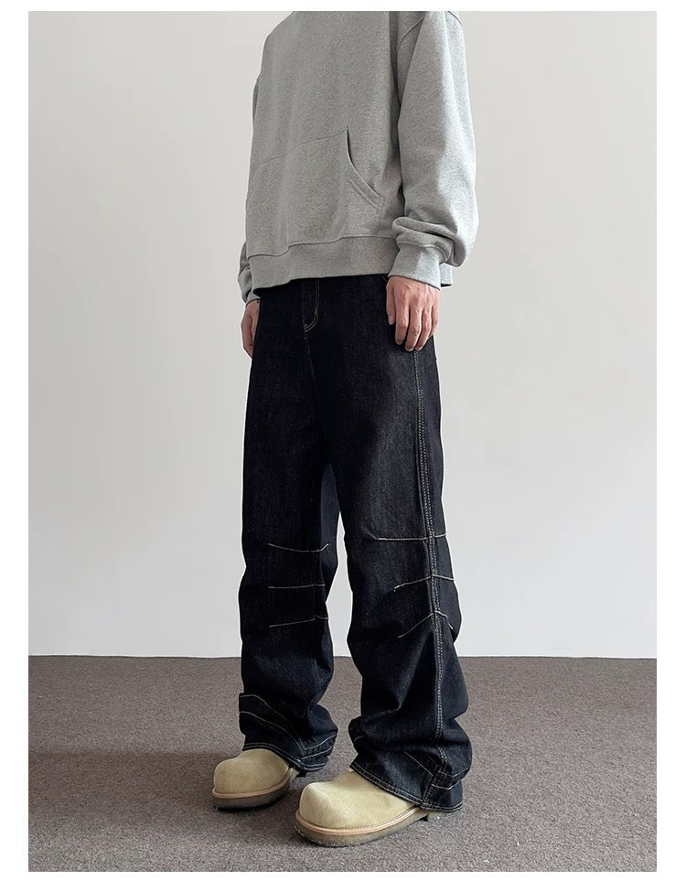 Men’s American Vintage Wide-Leg Denim Jeans B0018