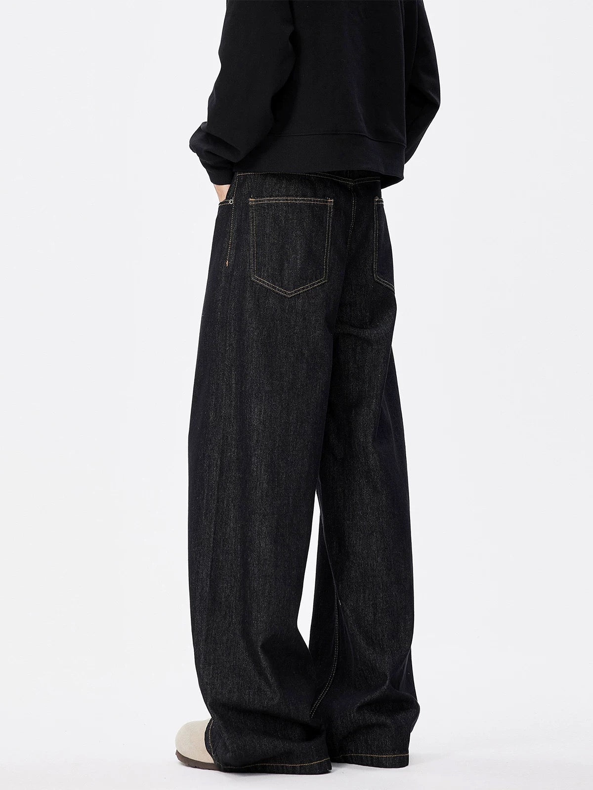 [FLAT ROOM] CLEANFIT STACKED WIDE LEG JEANS B0302