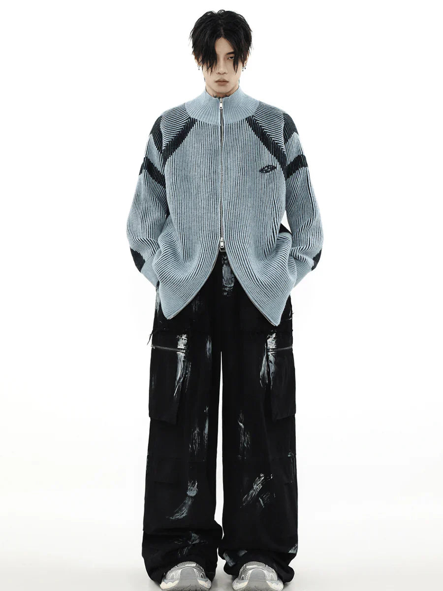 [MRNEARLY] STRIPED TURTLENECK SWEATER S0186