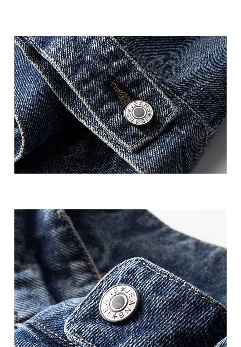 American Utility Work Jacket – Vintage Streetwear Cotton Coat for Men T0031