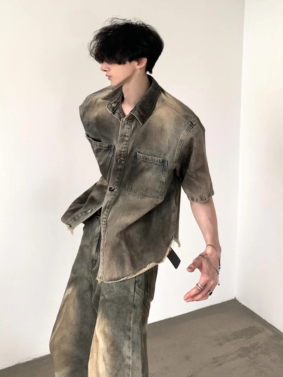 WASHED VINTAGE DENIM TOPS + BOTTOMS S0060