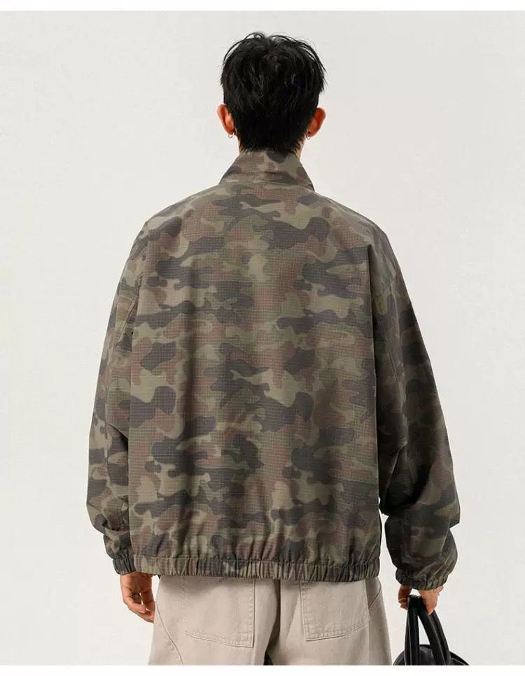 Men’s Japanese Minimalist Track Jacket – Casual Lightweight Streetwear Outerwear T0044