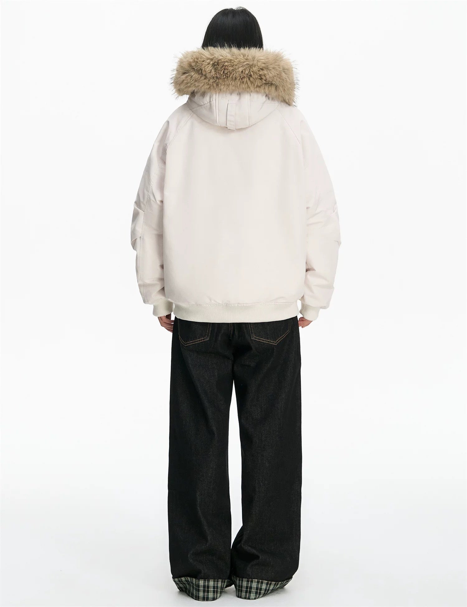 Detachable Fur Hooded Parka – Vintage American Winter Cotton Jacket T0030