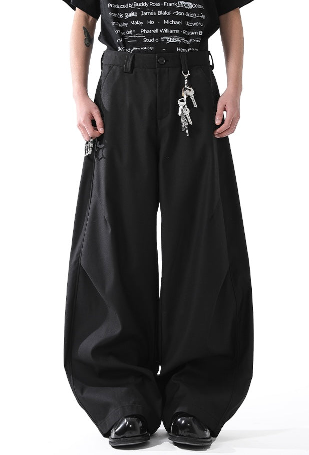 DRAPED PLEAT WIDE TROUSERS B0158