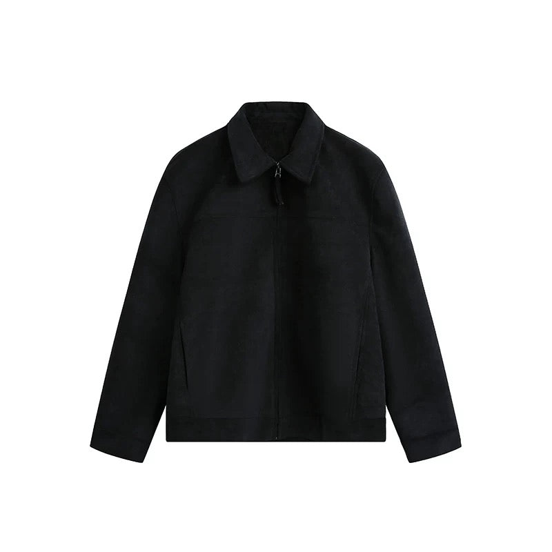 Chaqueta vintage americana con cuello de ante para hombre T0251