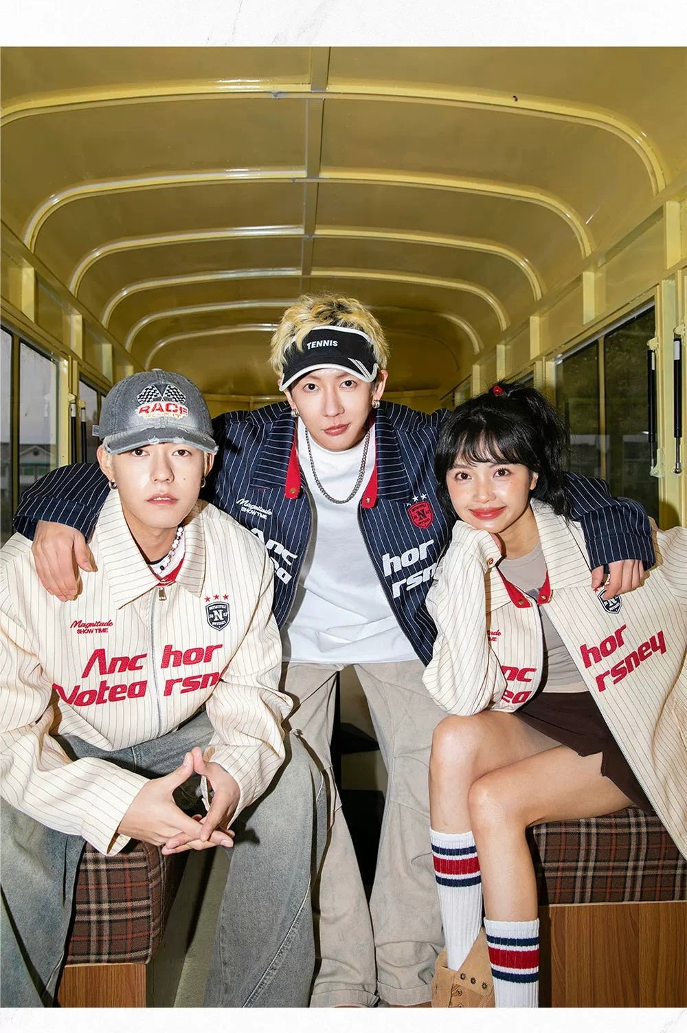 Men’s Striped Embroidered Jacket – Vintage American Streetwear Baseball Outerwear S0038