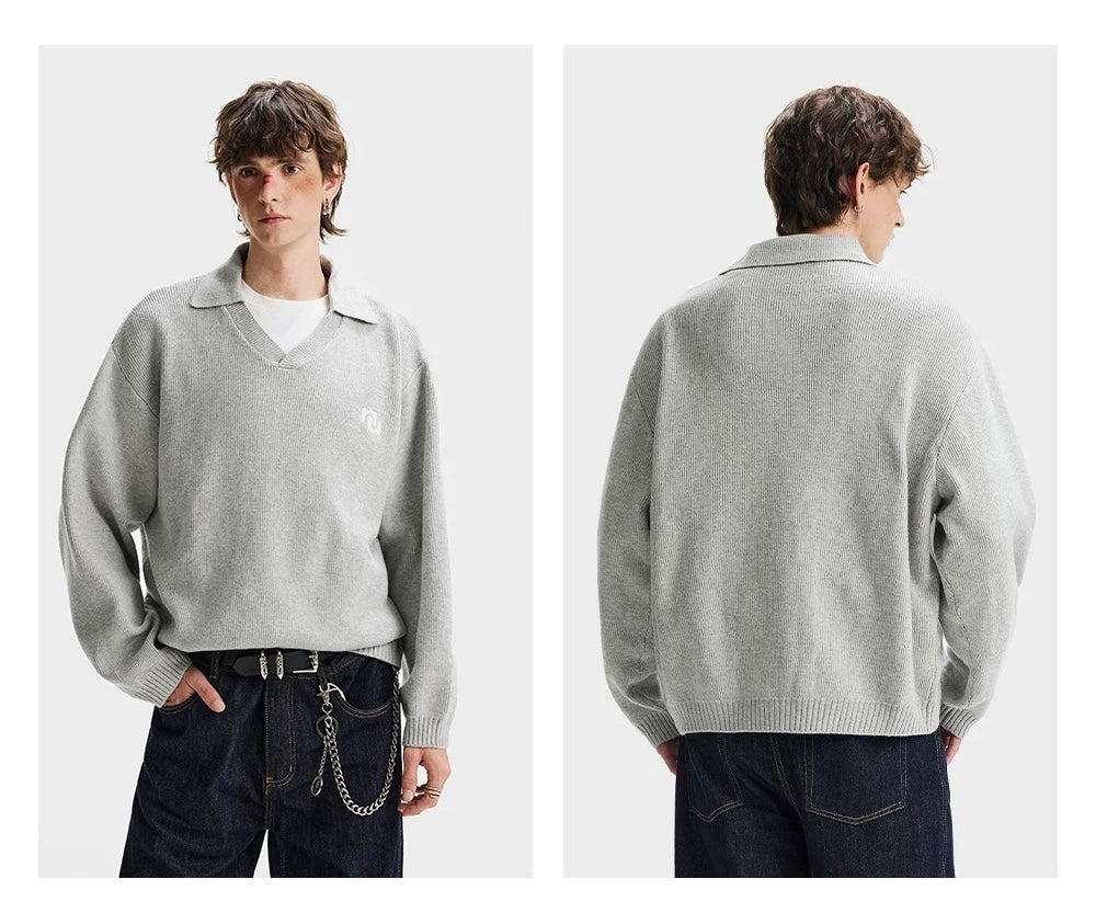 Men’s American Streetwear Loose Knit Sweater S0004