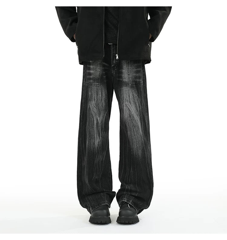 Vaqueros de calle americanos: pantalones holgados vintage B0039