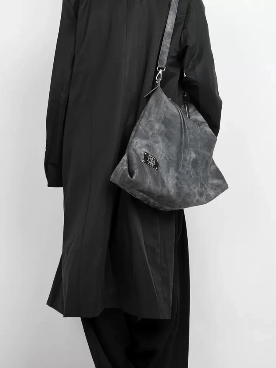 [LUCKYSTUDIO]LARGE SOFT LEATHER SHOULDER CROSSBODY BAG A0038