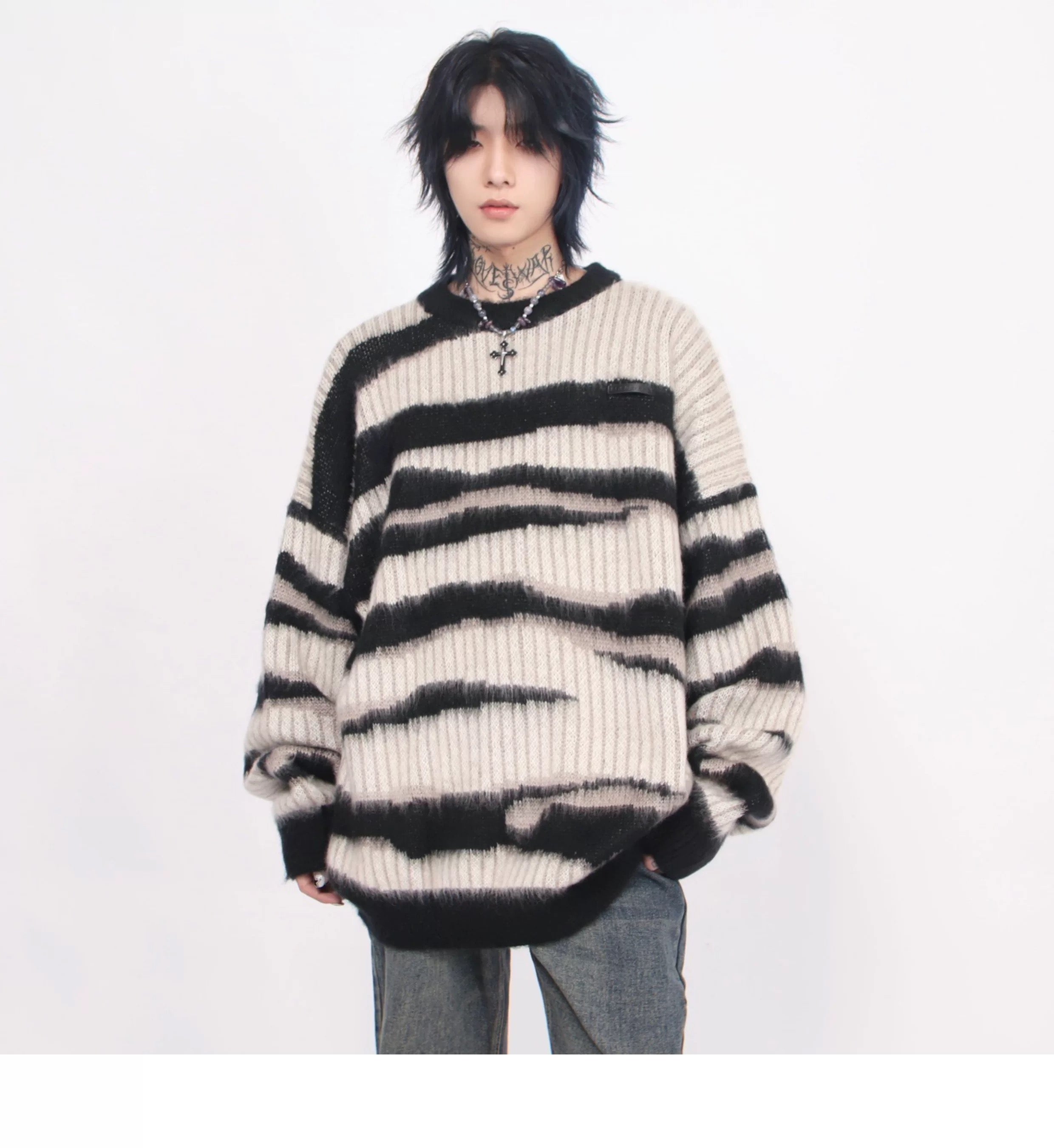Men’s American Streetwear Oversized Sweater S0011