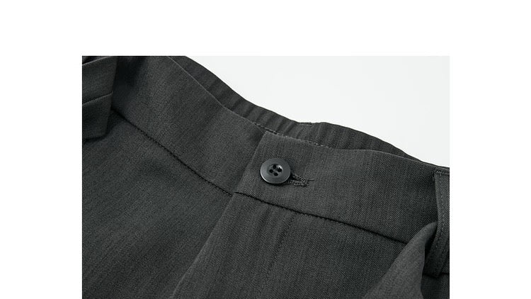 Belted Wide-Leg Trousers - Men's Spring/Autumn Loose-Fit Korean Style Casual Pants B0102