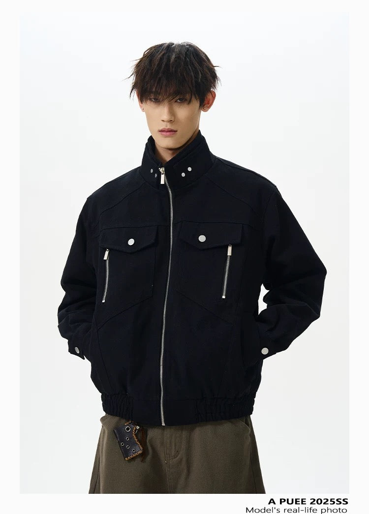 Men’s American Stand-Collar Jacket T0011