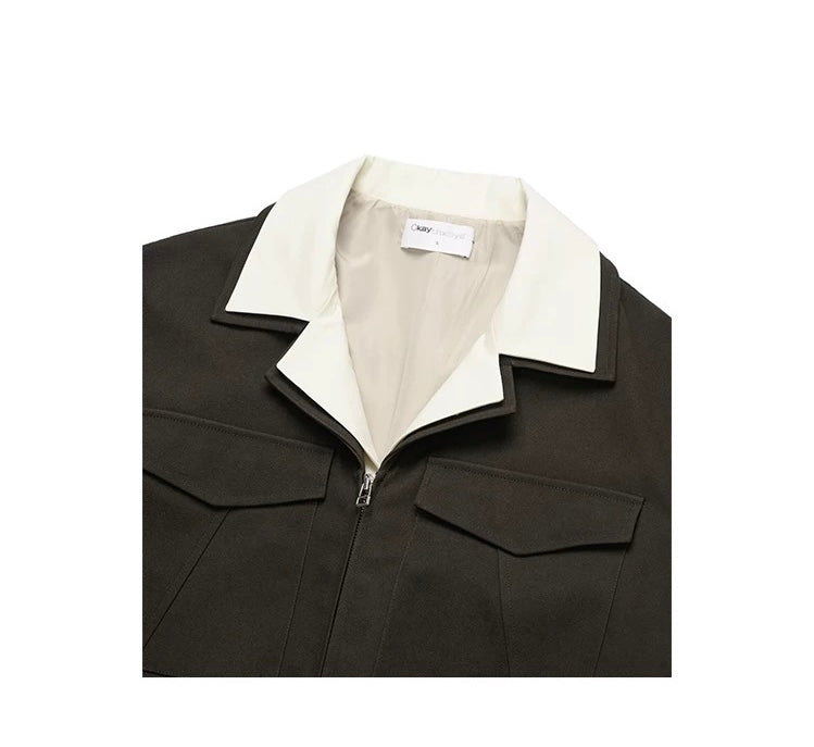 Men’s Deconstructed Layered Jacket – Vintage Minimal Street Outerwear T0058