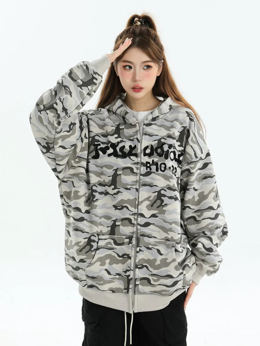 [INSstudios] FULL PRINT CAMOUFLAGE JACKET T0095