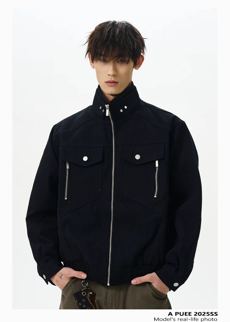 Men’s American Stand-Collar Jacket T0011