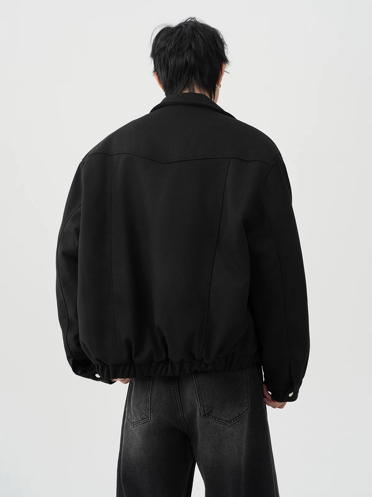 Chaqueta acolchada vintage americana – Abrigo retro de algodón con cuello vuelto para hombre T0022