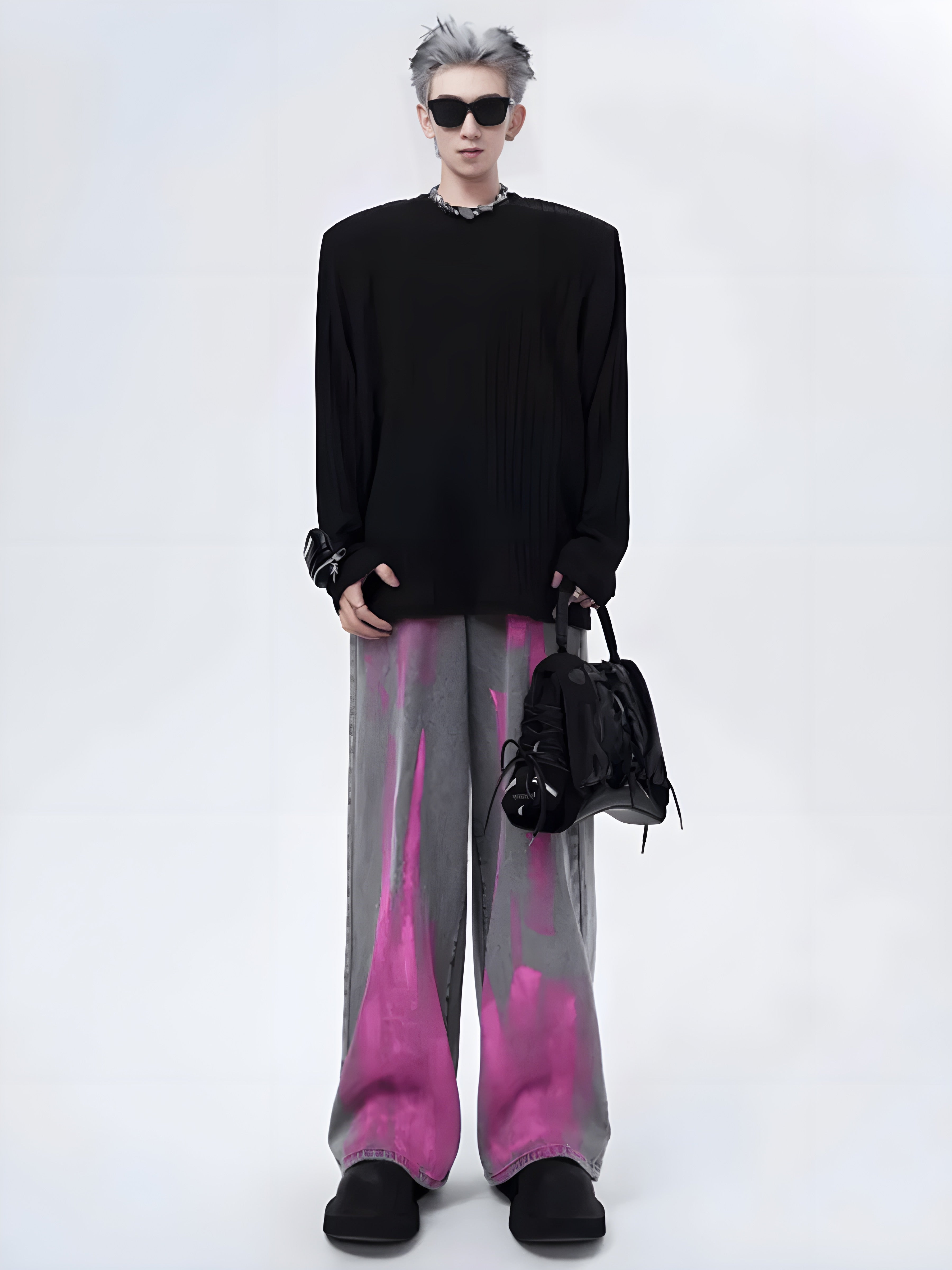 A-TYPE SMOKE GRAY FLOOR MOPPING PANTS B0160